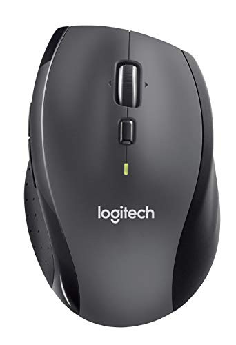 Logitech M705 Marathon Wireless Mouse  Long 3 Year Battery Life, Ergonomic Sculpted Right-hand Shape, Hyper-fast Scrolling and USB Unifying Receiver, for Computers and Laptops, Dark Gray