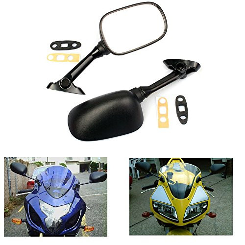 MZS Motorcycle Mirrors Rear View compatible Suzuki GSXR600 GSX R600 2001-2012/ GSXR750 GSXR 750 2001-2012/ GSXR1000 GSXR 1000 2001-2012/ GSX650F 2008-2012/ SV650 SV650S SV1000 SV1000S 2003-2008