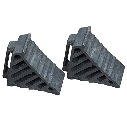 DK safety, 308A Heavy Duty Wheel Chocks with Handle, Wheel Immobilizer, Trailer Chocks, Car Chocks, Truck Chocks, Wheel Chocks, Keep Your Vehicle in Place - Pack of 2