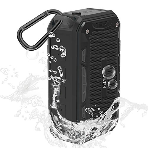 Bluetooth Speaker Portable Waterproof Outdoor Wireless Speakers Enhanced Bass, Sync Together, Built in Mic, TF Card, Auto Off, FM Radio for Beach, Shower & Home (Black) Bluetooth Speaker Portable Waterproof Outdoor Wireless Speakers Enhanced Bass, Sync Together, Built in Mic, TF Card, Auto Off, FM Radio for Beach, Shower & Home (Black)