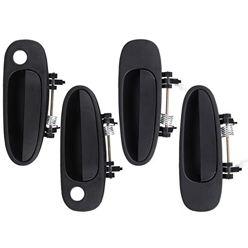 ECCPP Door Handles Exterior Outside Outer Front Rear Driver Passenger Side for 1993 1994 1995 1996 1997 Toyota Geo Black(4pcs)