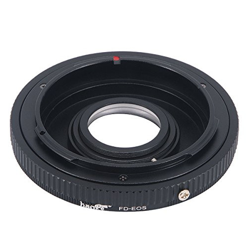 Haoge Manual Lens Mount Adapter with Focusing Correction Glass for Canon FD mount Lens to Canon EOS Rebel 80D 70D 60D 50D 550D 500D 5D 5DS 7D EF EF-S Mount Camera