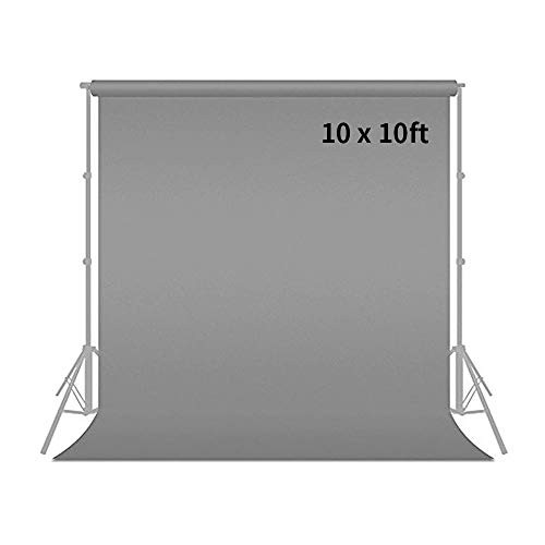 MOUNTDOG 10ft x 10ft Professional Grey Photo Studio Muslin Backdrop Photography Cotton Chromakey Background Screen for Photo Video Photography (Stand NOT Included) MOUNTDOG 10ft x 10ft Professional Grey Photo Studio Muslin Backdrop Photography Cotton Chromakey Background Screen for Photo Video Photography (Stand NOT Included)