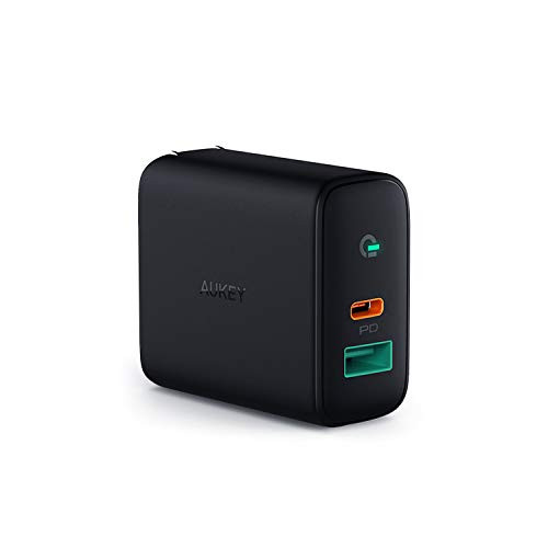 AUKEY USB C Charger with Dynamic Detect, PD Charger with 30W Power Delivery, Compatible with iPhone Xs/XS Max/XR, Samsung Galaxy S10 / Note9, Pixel 3 / 3XL, MacBook Air, Nintendo Switch, and More