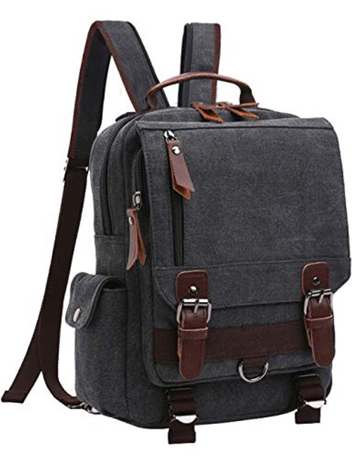 Mygreen Sling Canvas Cross Body 13-inch Laptop Messenger Bag Shoulder Backpack (Black-Zipper Shoulder) Mygreen Sling Canvas Cross Body 13-inch Laptop Messenger Bag Shoulder Backpack (Black-Zipper Shoulder)