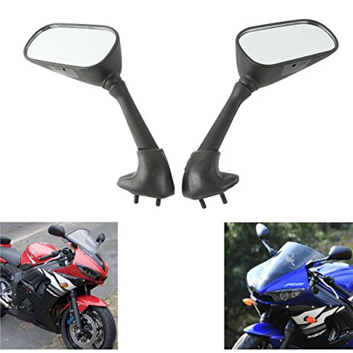 MZS Motorcycle Mirrors Rear View compatible Yamaha YZF R1 1998-2008/ YZF R6 1998-2007/ YZF R6S