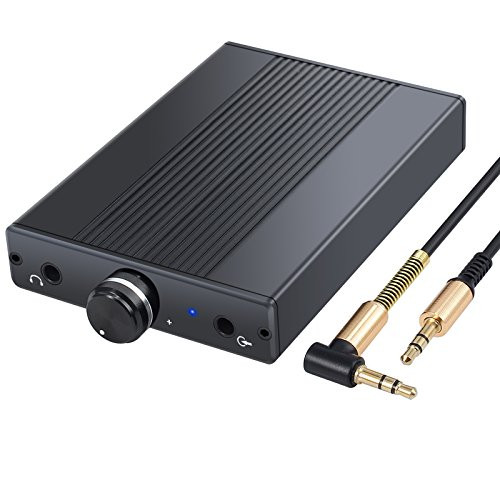 Proster Headphone Amplifier 3.5mm HiFi Audio Amp Supports Impedance 16-150? Portable DAC Amp Rechargeable Earphone Amplifier for iPhone iPod MP3 MP4 Digital Player Computer