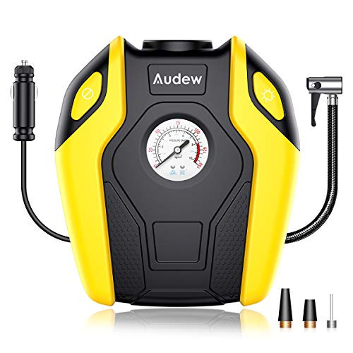 Audew Portable Air Compressor Pump, 12V DC Tire Inflator, 150 PSI Tire Pump for Car, Truck, Bicycle, RV and Other Inflatables Audew Portable Air Compressor Pump, 12V DC Tire Inflator, 150 PSI Tire Pump for Car, Truck, Bicycle, RV and Other Inflatables