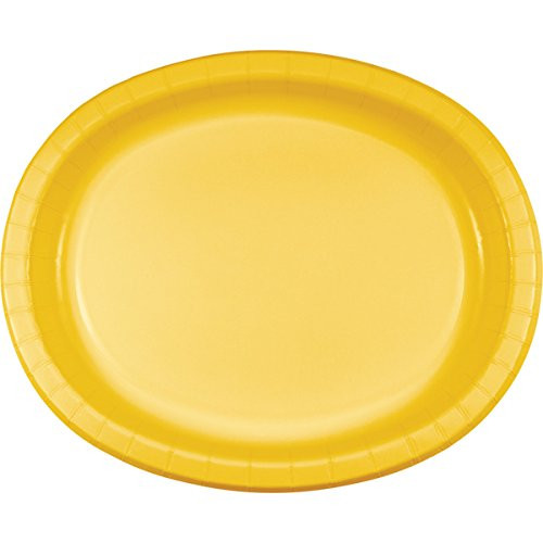 Creative Converting 433269 Oval Platter, 10" x 12", Purple