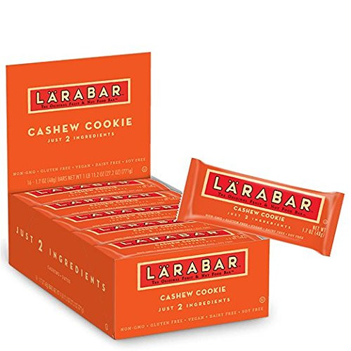 LARABAR, Fruit & Nut Bar, Cashew Cookie, Gluten Free, Vegan, Whole 30 Compliant, 1.7 oz Bars (16 Count)