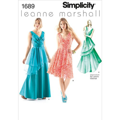 Simplicity 1689 Misses' Dresses Leanne Marshall Collection Sewing Pattern, Size D5 (4-6-8-10-12)