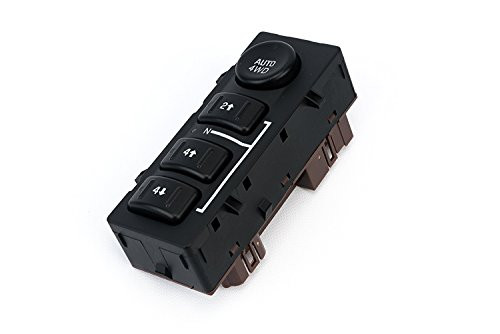 4WD Switch 4x4 Transfer Case Button - Replaces 15136039, 15164520, 19259313, 901-072 - Fits Chevy Silverado, Chevrolet Suburban, Avalanche, Tahoe, GMC Yukon, Sierra - 2003, 2004, 2005, 2006, 2007
