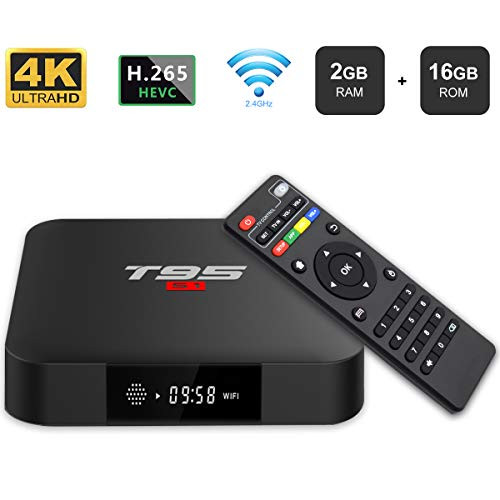 Android 7.1 TV Box, YAGALA T95 S1 Amlogic S905W Quad Core 2GB/16GB HDMI 4K Full HD Ethernet WiFi 2.4GHz USB Media Player