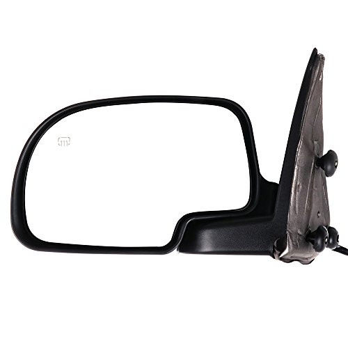 SCITOO Compatible fit for Driver Left Door Mirror Chrome 1999-2002 GMC Sierra Yukon Yukon XL Chevrolet Silverado Suburban Tahoe Power Adjusted Heated Manual Folding Side Mirror