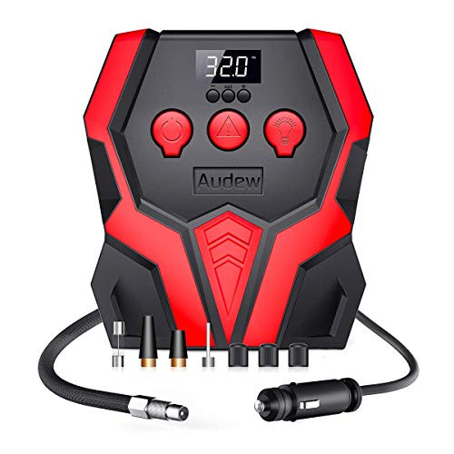 Audew Portable Air Compressor Pump, 12V Digital Tire Inflator, 150 PSI Tire Pump for Car, Motorcycle, Bicycle and Other Inflatables Audew Portable Air Compressor Pump, 12V Digital Tire Inflator, 150 PSI Tire Pump for Car, Motorcycle, Bicycle and Other Inflatables