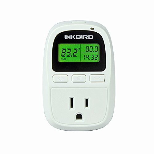 Inkbird C206T 1500W Heat Mat Temperature Controller Day and Night Thermostat 6.56 Feet NTC Sensor F and C Degree -58 to 212F