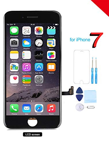 Coobetter for iPhone 7 Screen Replacement LCD 3D Touch Screen Digitizer Display with Free Repair Tool Kits + Free Screen Protector Black ?A1660, A1778, A1779?