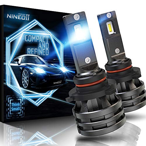 NINEO 9005 LED Headlight Bulbs w/Small Size,10000LM 6500K Cool White CREE Chips Hb3 All-in-One Conversion Kit