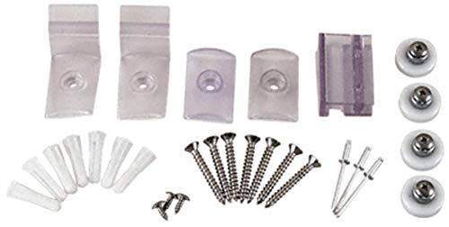 C.R. LAURENCE HP14BA CRL Brite Anodized Frameless Sliding Shower Door Hardware Package for 1/4" Glass