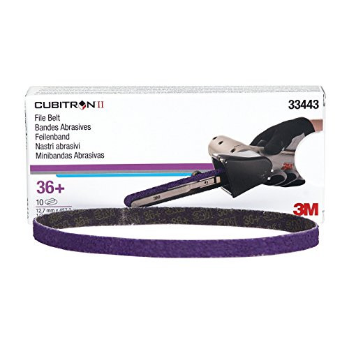 Cubitron 3M 33443 II 1/2" x 18" File Belt - 10 Belts/Box