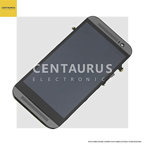 SEEU. AGAIN Fit HTC One M8 Replacement LCD Display Touch Screen Digitizer Frame Bezel Full Assembly Compatible HTC One M8 One (M8) 831c 6525lvw 6995lvw 2014 Edition 5.0 inch (Gray)