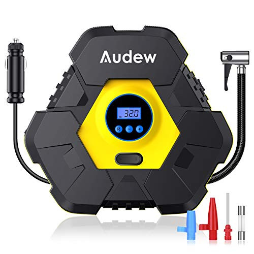 Audew Tire Inflator, Portable Digital Air Compressor Pump, 12V 150 PSI Tire Pump for Car, Truck, Bicycle, and Other Inflatables-Upgraded Version Audew Tire Inflator, Portable Digital Air Compressor Pump, 12V 150 PSI Tire Pump for Car, Truck, Bicycle, and Other Inflatables-Upgraded Version
