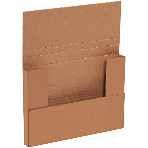 Aviditi M961K Corrugated Easy-Fold Mailer, 9-5/8" Length x 6-5/8" Width x 1-1/4" Height, Kraft (Bundle of 50)