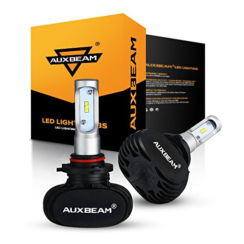Auxbeam LED Headlight Bulbs NF-S1 Series LED Headlights with 2 Pcs of 9005 HB3 H10 9145 Super Bright CSP LED Headlight Conversion Kit 50W 8000lm 6000K Single Beam - 2 Year Warranty