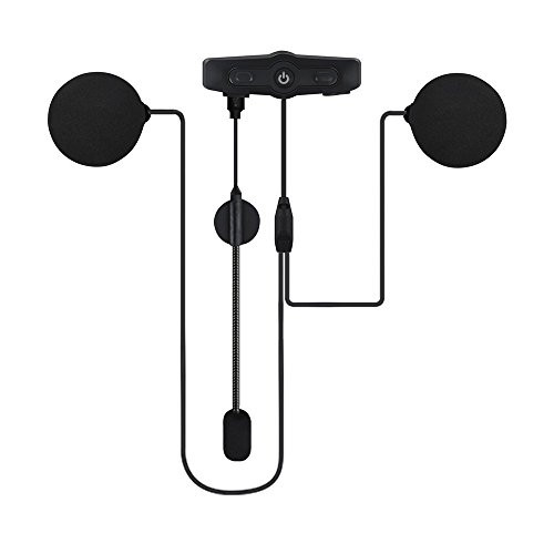 Motorcycle Bluetooth 4.1 Helmet Headset - SCS ETC S-7 Motorcycle Helmet Intercom Communication Systems Kit, Handsfree Calls Voice Command with Speakers Headphones for Motorbike Skiing