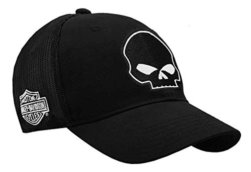 Harley-Davidson Willie G Skull Black Baseball Cap Stretch Fit BC119930