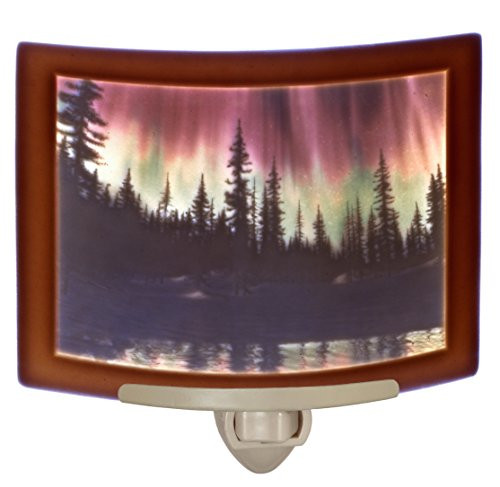 Northern Lights -Aurora Borealis- Colored Curved Porcelain Lithophane Night Light Northern Lights -Aurora Borealis- Colored Curved Porcelain Lithophane Night Light