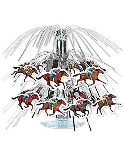 Beistle 59950 Horse Racing Mini Cascade Centerpiece, 7 1/2", Multicolor
