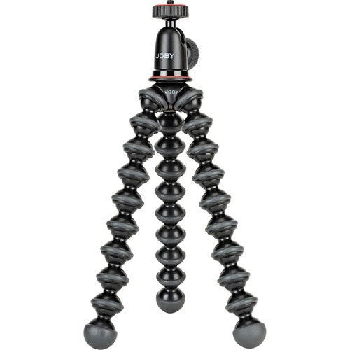 JOBY GorillaPod 1K Flexible Mini-Tripod with Ball Head Kit, Black/Charcoal, With A Bonus ZAYKiR Phone Adapter