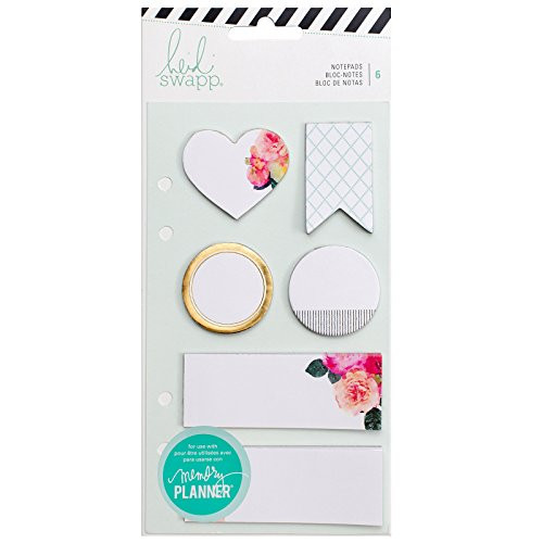 American Crafts Heidi Swapp Memory Planner 6 Piece White Notepads