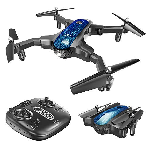 ScharkSpark Drone for Beginners, Portable RC Quadcopter with Foldable Arms Indoor/Outdoor Play, 6-Axis Gyro One-Key Return/Headless Mode/Altitude Hold/3D Flips, Warrior II ScharkSpark Drone for Beginners, Portable RC Quadcopter with Foldable Arms Indoor/Outdoor Play, 6-Axis Gyro One-Key Return/Headless Mode/Altitude Hold/3D Flips, Warrior II