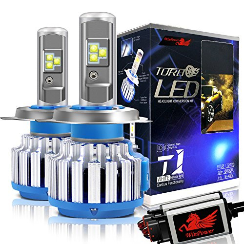 Win Power H4 LED Headlight Bulb Motorcycle 9003 CREE 70W 7200LM 6000K Cool White Dual High Low Beam Conversion Kit-2 Yr Warranty