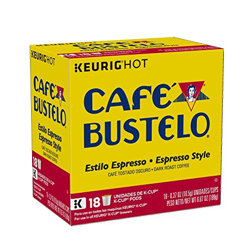 Café Bustelo Espresso Style K-Cup Pods for Keurig K-Cup Brewers, Dark Roast Coffee, 18 Count (Pack of 4) Café Bustelo Espresso Style K-Cup Pods for Keurig K-Cup Brewers, Dark Roast Coffee, 18 Count (Pack of 4)