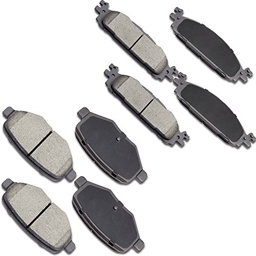 OCPTY Ceramic Brakes Pads, Quick Stop Front Rear Brake Pad fit for 2011-2016 Ford Explorer,2009-2014 Ford Flex,2010-2012 Ford Taurus,2009-2012 Lincoln MKS,2010-2014 Lincoln MKT