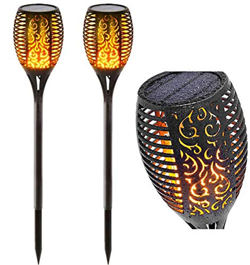 Solar Lights Outdoor Waterproof Flickering Flames Torches Lights Solar Spotlights Landscape Decoration Lighting Dusk to Dawn Auto On/Off Security Torch Light for Patio Driveway 2-Pack (2-Pack) Solar Lights Outdoor Waterproof Flickering Flames Torches Lights Solar Spotlights Landscape Decoration Lighting Dusk to Dawn Auto On/Off Security Torch Light for Patio Driveway 2-Pack (2-Pack)