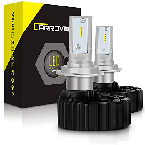 H7 LED Headlight Bulbs Fanless, CAR ROVER 60W 10000 Lumens 6500K Extremely Bright CSP Chips Conversion Kit H7 LED Headlight Bulbs Fanless, CAR ROVER 60W 10000 Lumens 6500K Extremely Bright CSP Chips Conversion Kit