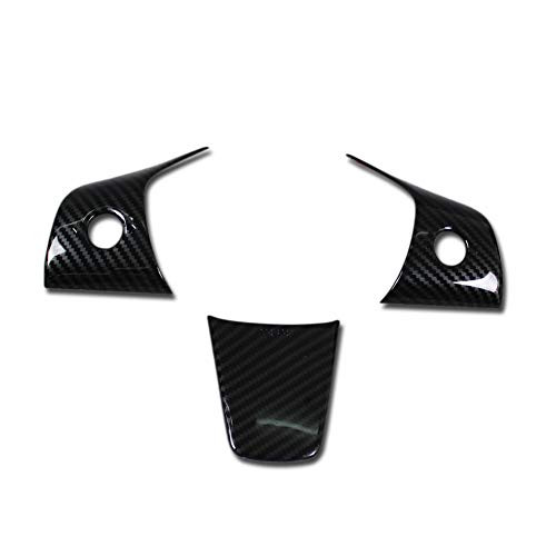 RQING for Tesla Model 3 2017 2018 2019 Wheel Steering Trim Panel Cover Trims ABS (Carbon Fiber Pattern)