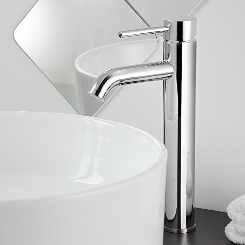 Yescom Bathroom Vessel Sink Faucet Single Handle One Hole Tall Body Bathroom Faucet Chrome 12-1/2" (CUPC NSF)