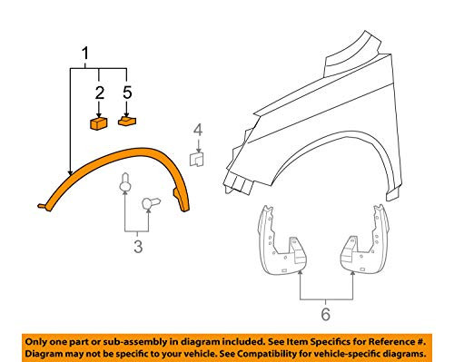 Honda Genuine 74115-SWW-G00 Wheel Arch Protector