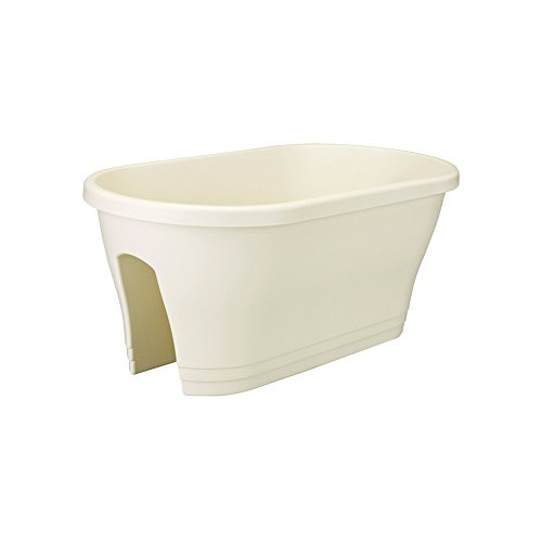 Exaco Corsica Oval Flower Bridge Planter, White