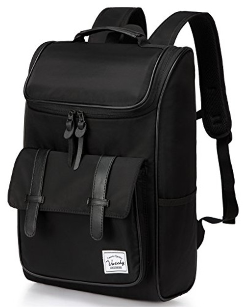 Backpack for Men,Vaschy Vintage Water Resistant Daypack Rucksack College School Backpack with Padded 15.6 inch Laptop Compartment