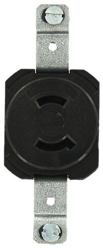 Leviton 7535 15 Amp, 125 Volt, NEMA L1-15R, 2-Pole, 2-Wire, Single Receptacle, Non-Grounding, Black