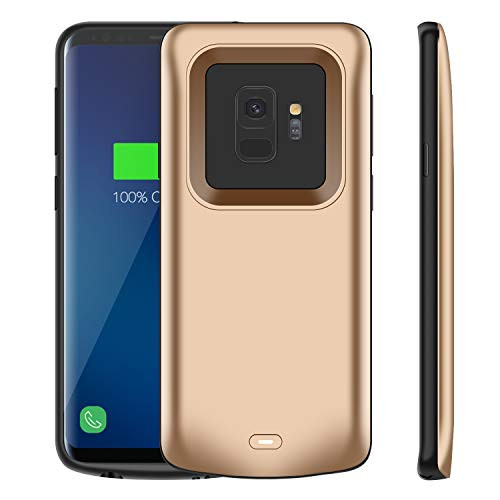 Modernway Galaxy S9 Battery Case, 4700mAh Extend Rechargeable Battery Pack Charger Case, Portable Charging Case for Samsung Galaxy S9-Gold
