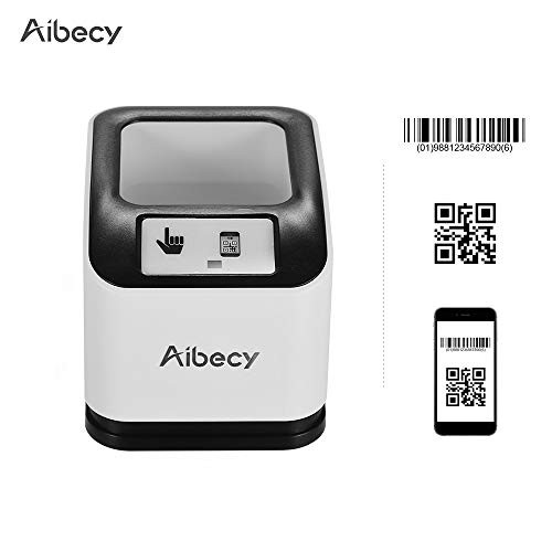 Aibecy 2200 1D/2D/QR Bar Code Scanner CMOS Image Desktop Barcode Reader USB Omnidirectional Screen Barcode Scanner