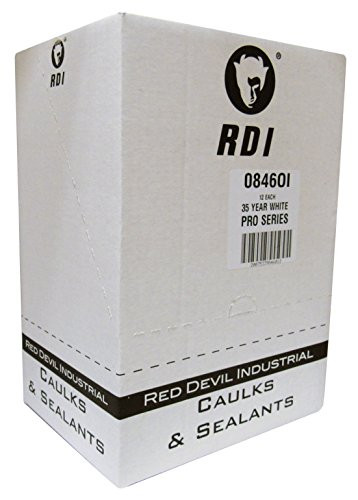 Red Devil RD Pro Construction Grade Siliconized Acrylic Sealant White, 10.1 Oz., Case of 12