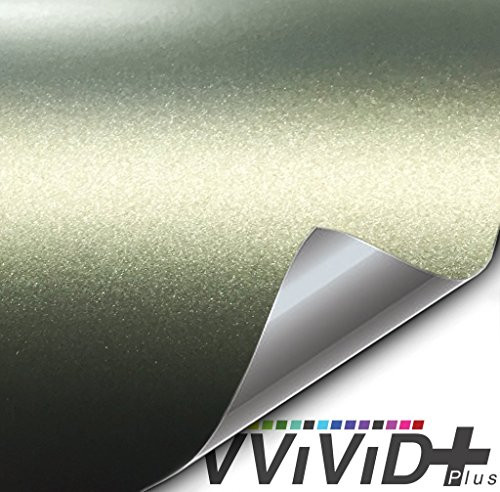 VViViD+ Matte Metallic Military Green (Ghost) Vinyl Wrap Roll (6ft x 5ft)